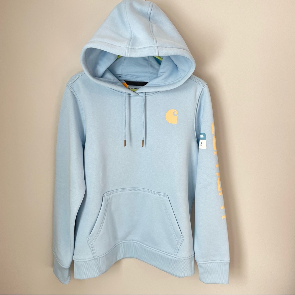 Carhartt Women’s Light Blue Hoodie sz Medium